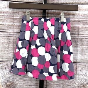 Mini Boden Pink and Grey Polka Dot Pleated Skirt Size 4-5Y